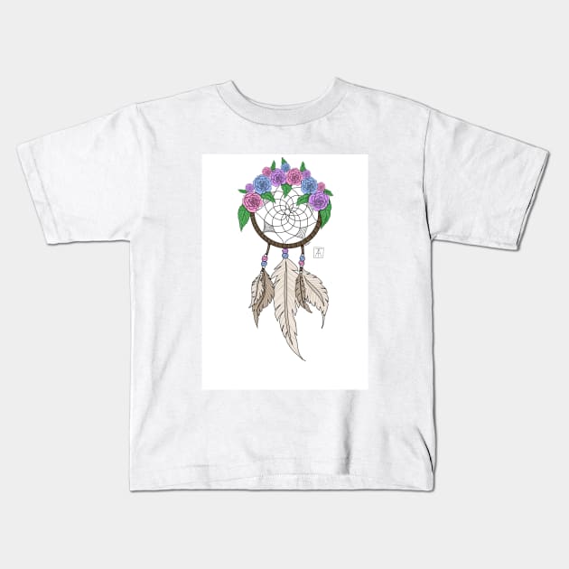 Dreamcatcher Kids T-Shirt by faye_theartist